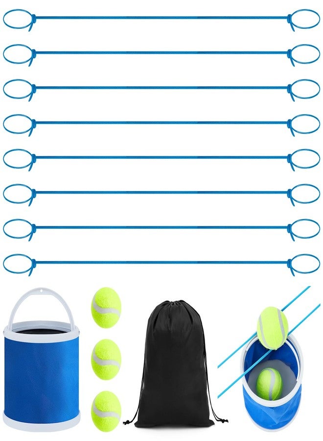 Soulchen 13 Pcs Team Building Game with Buckets and Balls Set Family Fun Group Games Challenge Outdoor Team Building Activities for Game Sports Day Activity Family Night or Party(Blue) - Image 1